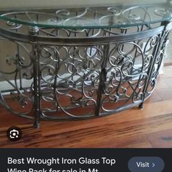 Vintage, Handmade, Iron Rod Wine/shelf / Table