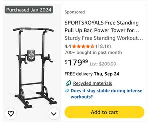 Stand alone pull up bar