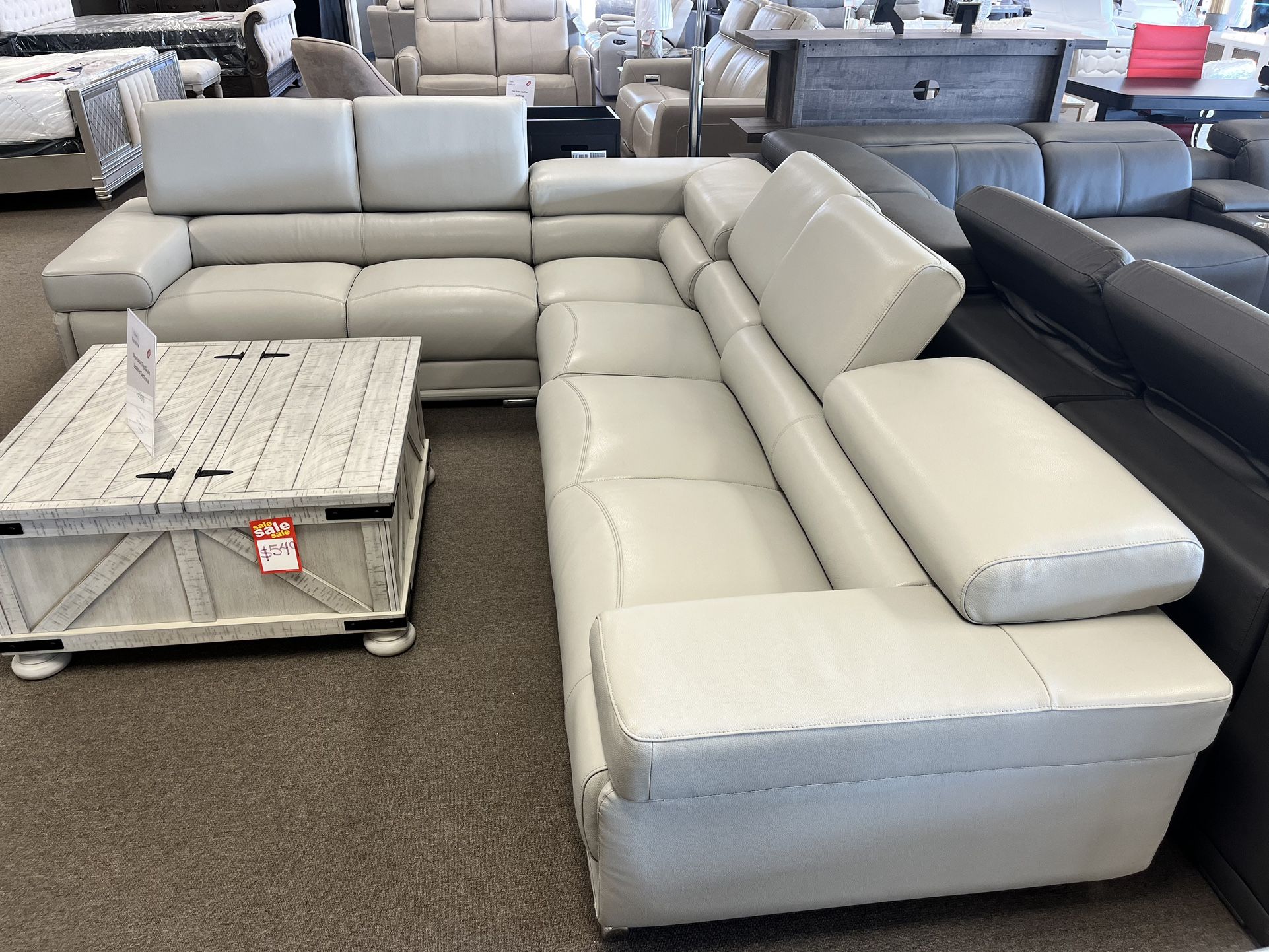 Modular Top Grain Leather Sectional 🎊same Day Delivery 🥹Not Credit Needed 🥰$49 Down
