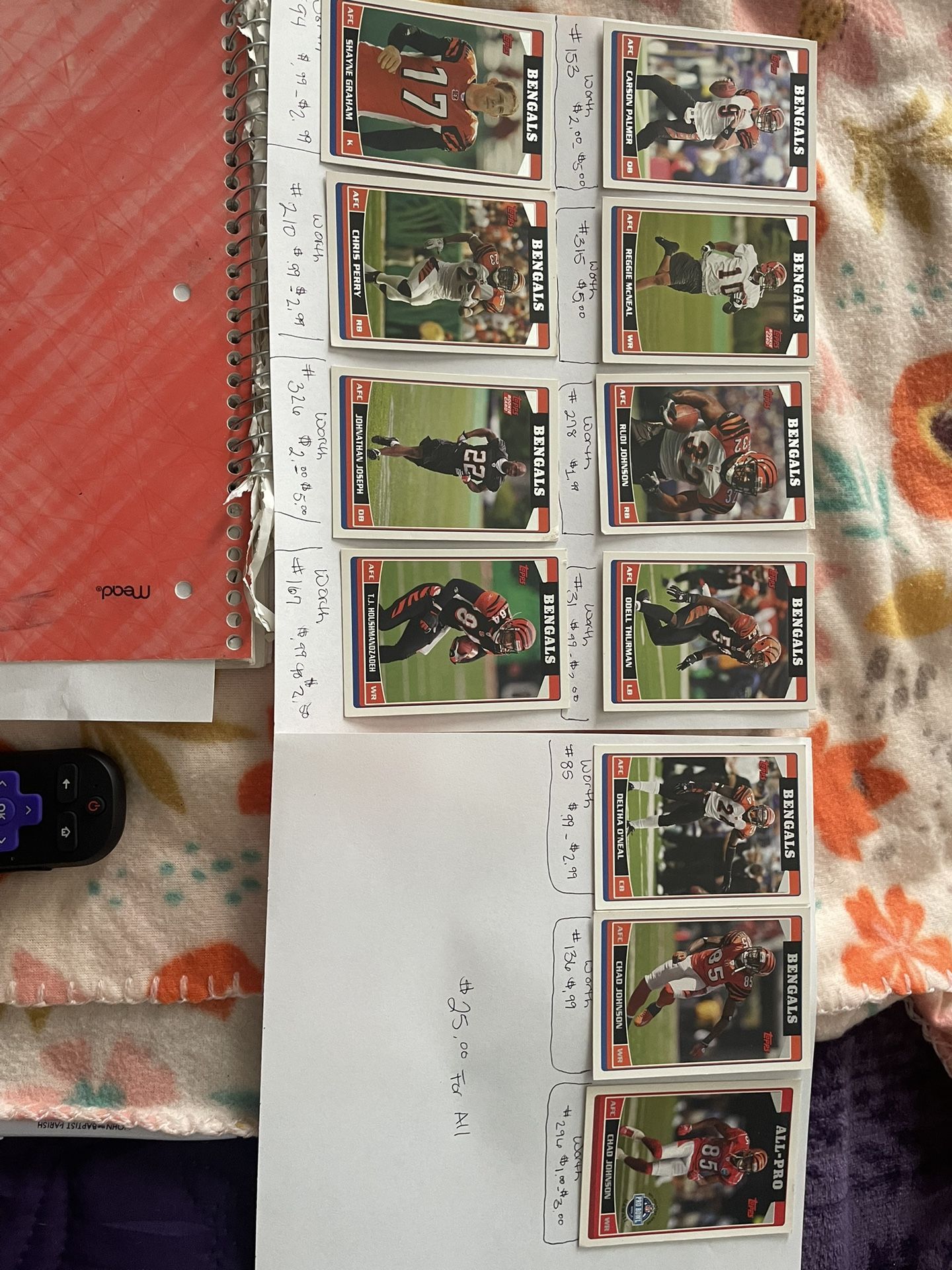 Bengals Football cards