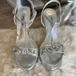 Nina Crystal Embellished Stiletto Sandals