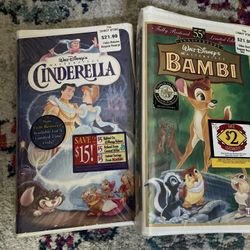 VHS Cinderella & Bambi 