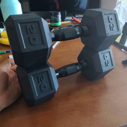 Black Dumbbells set 20 pounds