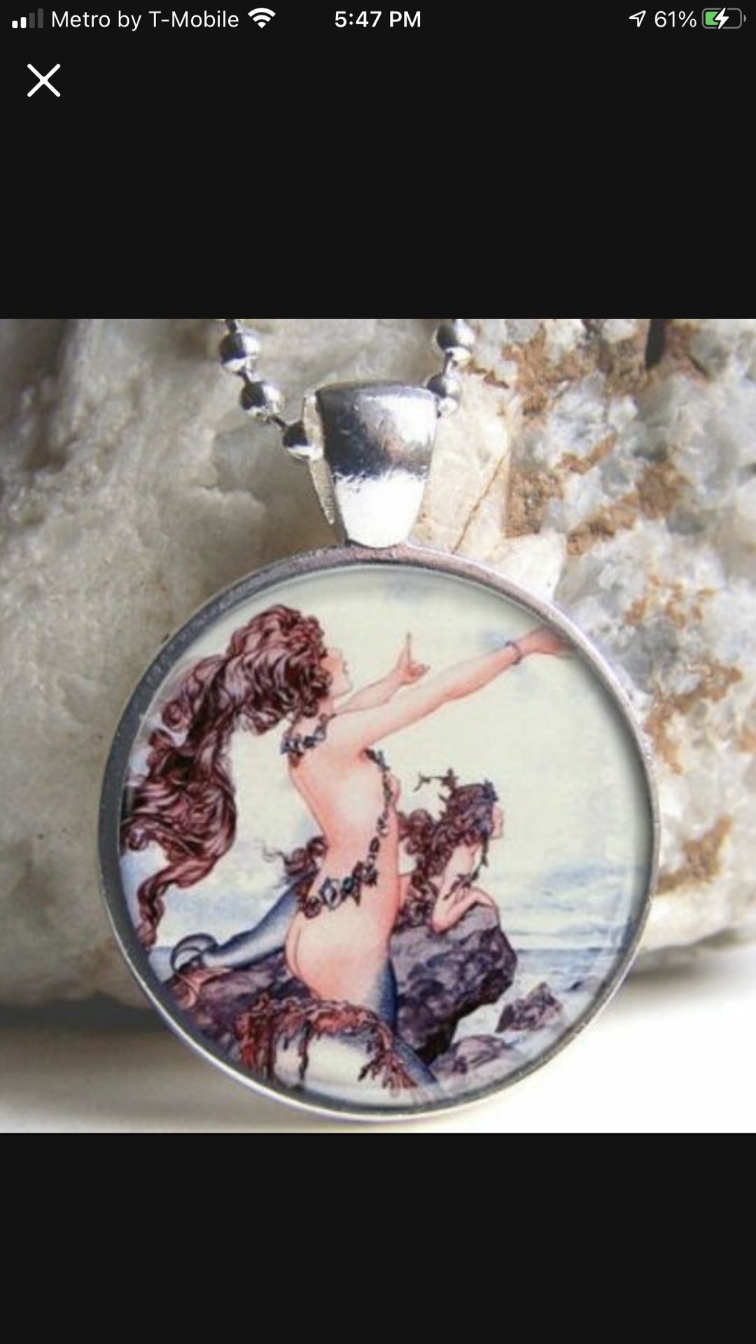 Marmaids On The Shore Tibetan Silver Necklace
