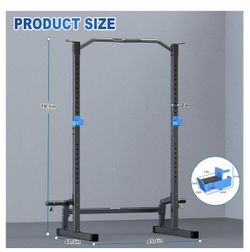 BEKING Squat Rack,All-in-ONE Power Rack Cage with Pull Up Bar, Adjustable Power Cage with Barbell Rack & Weight Plate Storage,Strength Training Workou