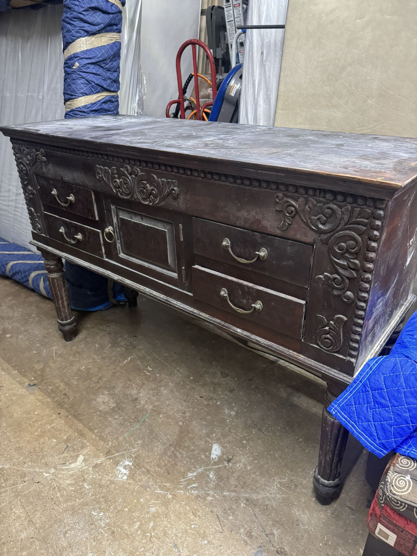 18/19th Century Buffet Sideboard Console Table - 60” x 22” x 41”