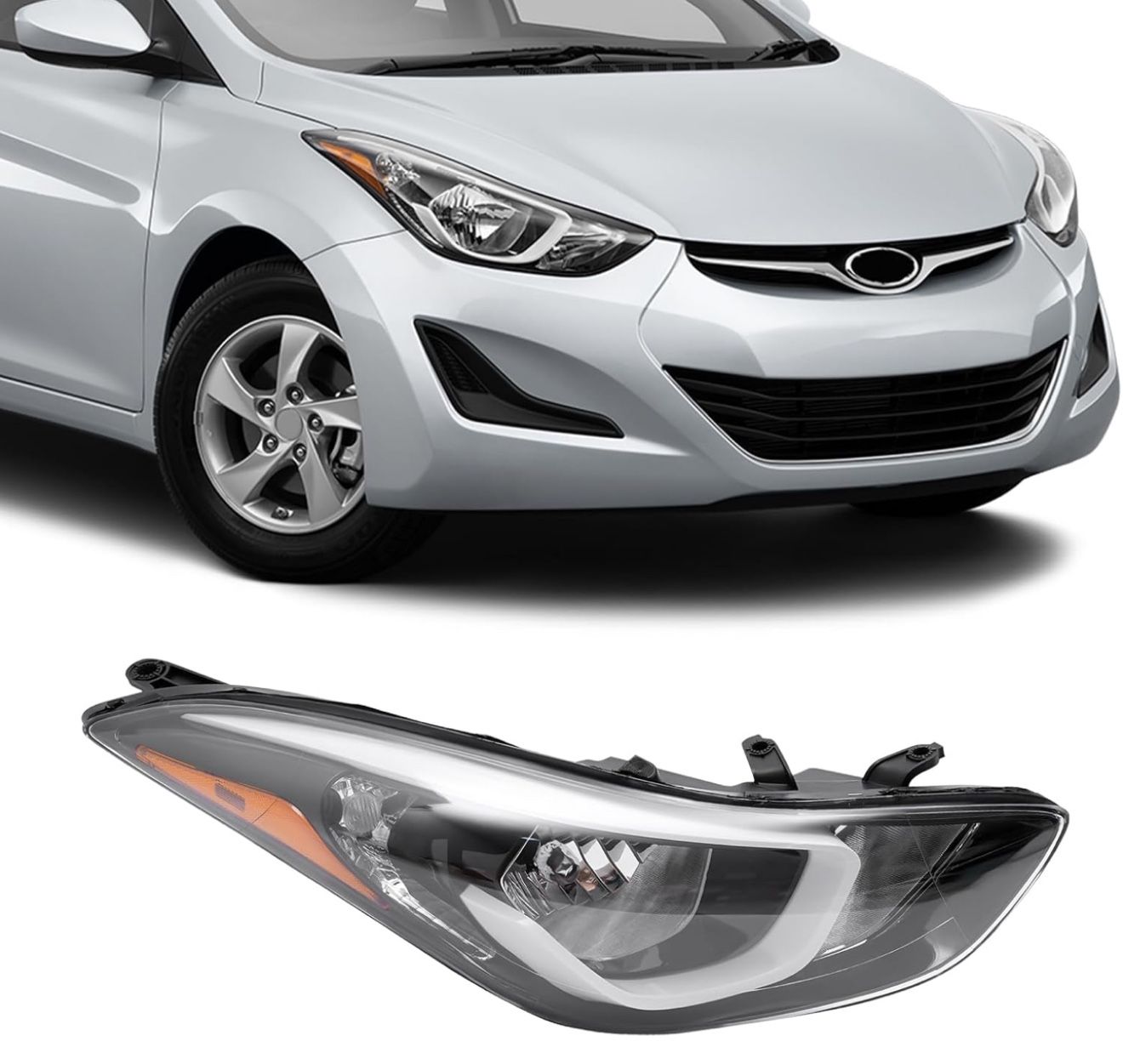 For 2014 2015 2016 Hyundai Elantra Halogen Headlight(Jh2381C)