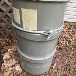 55 Gallons Metal Barrel With Open Top Locking Lids