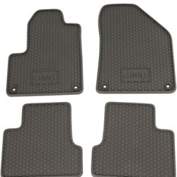 2012-2017 Compatible with Jeep Compatible with Cherokee Front & Rear Rubber Slush Floor MATS