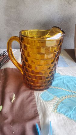 Vintage Amber Pitcher