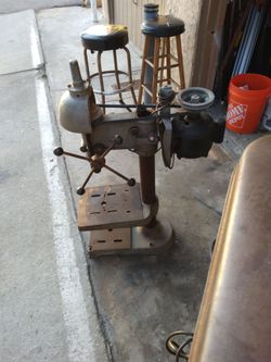 Old vintage drill press