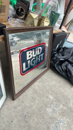 Bud light vintage bar sign mirror beer bar