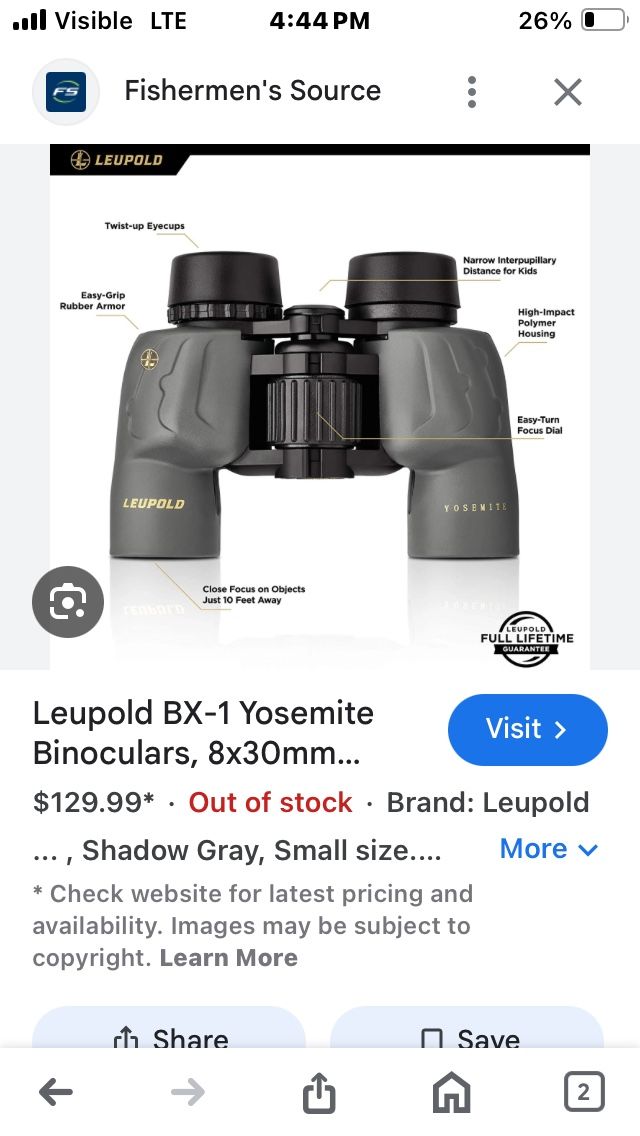 Leupold Yosemite Binoculars Brand New