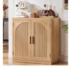 Wood Sideboard Cabinet with Arched Doors