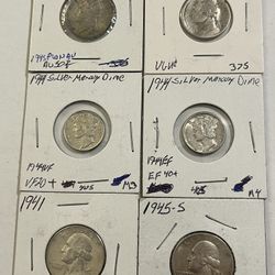 1940’s Silver Coins