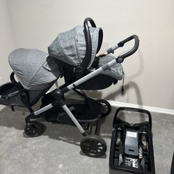 Evenflo Double Stroller With Car Seat 