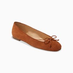 Jack Rogers Kenlyn Camel Suede Ballet Flats (8M)