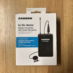 Samson Go Mic Mobile PXD2 Wireless Beltpack Transmitter with Lavalier Microphone – NEW