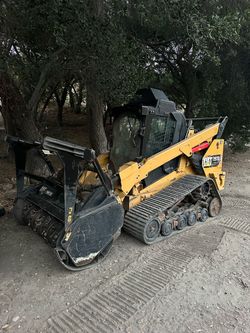 Loader skid steer mulcher