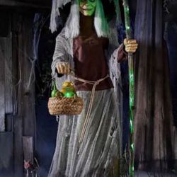 Halloween 7 ft. Animated Lethal Lily Witch Animatronic 