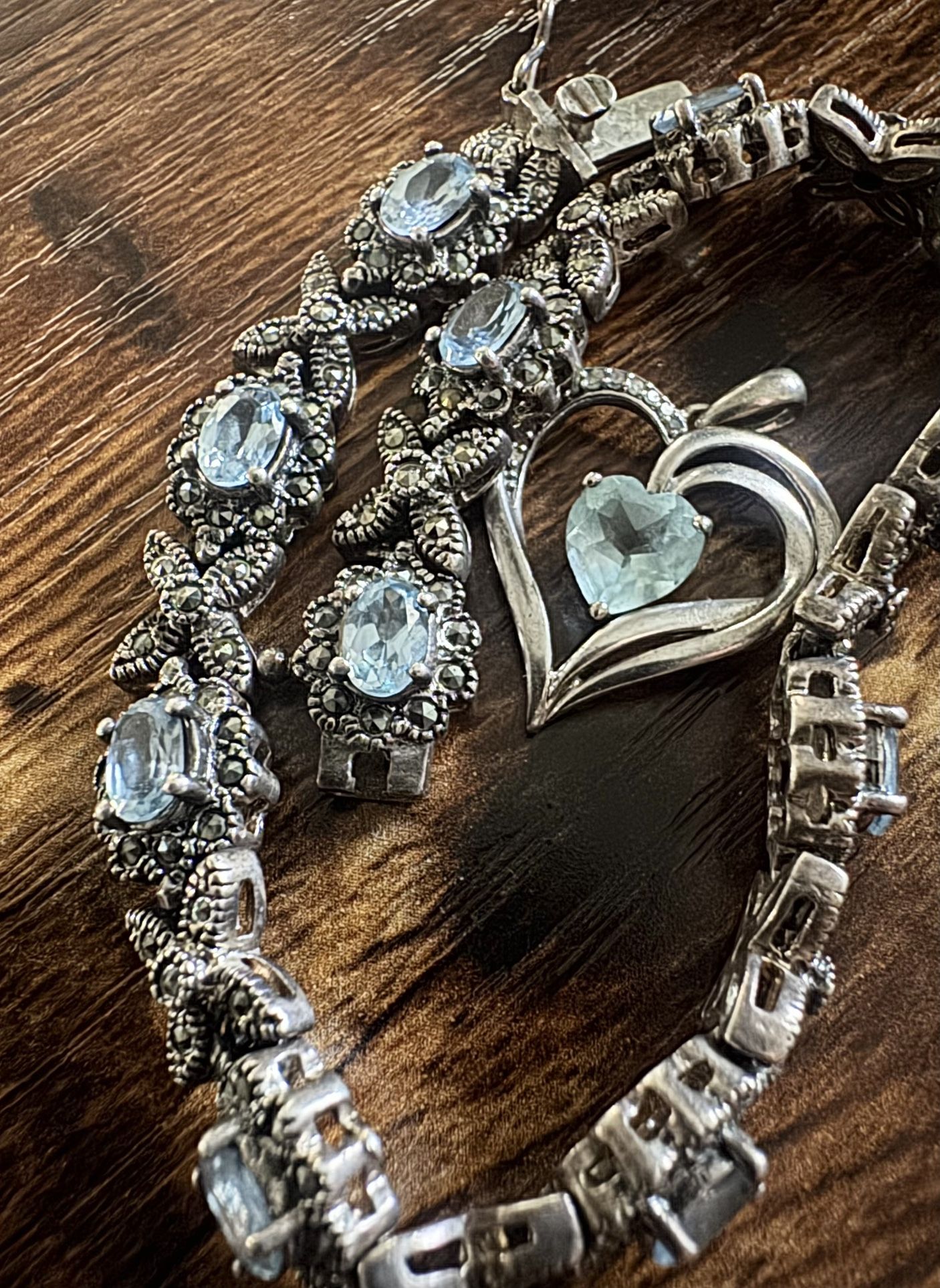Sterling Silver Bracelet And Heart 