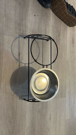 Dog stand and bowl