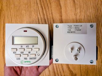 Two Indoor Programmable Digital Timer Outlet 
