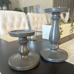 Gray Candle Pillars
