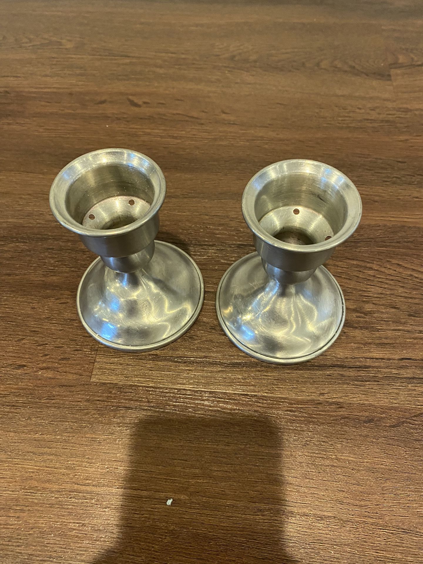 Vintage Kirk Pewter Candle Sticks