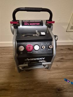 4.5 Gal. 175 PSI Portable Electric Oil-Free Quiet Twin Stack Jobsite Air Compressor w/Rubber Wheels and 2-Quick Couplers