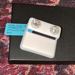 925 Sterling Silver Moissanite Earrings