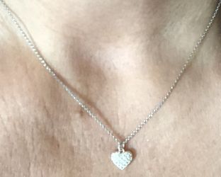 Silver chain with heart charm ❤️