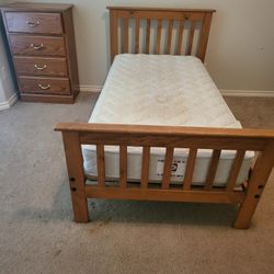 Kids Bed + Mattress + Dresser