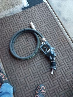 Gas pump handle and hose