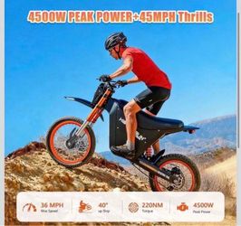 HAPPYRUN G300 SE Mini Electric Dirt Bike Teens Adults Electric Bike with Mid-Drive 48V 26AH Removable Battery with Hydraulic Brakes (26AH Dirt Bike