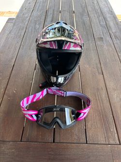 Motocross youth Helmet and Goggles Set