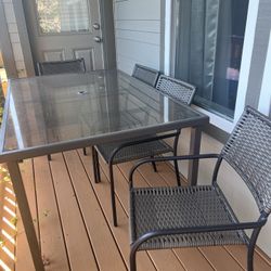 Backyard Glass Table 