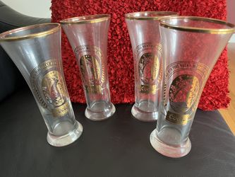 Vintage 4 Coors Bar Glasses / Beer Glasses 