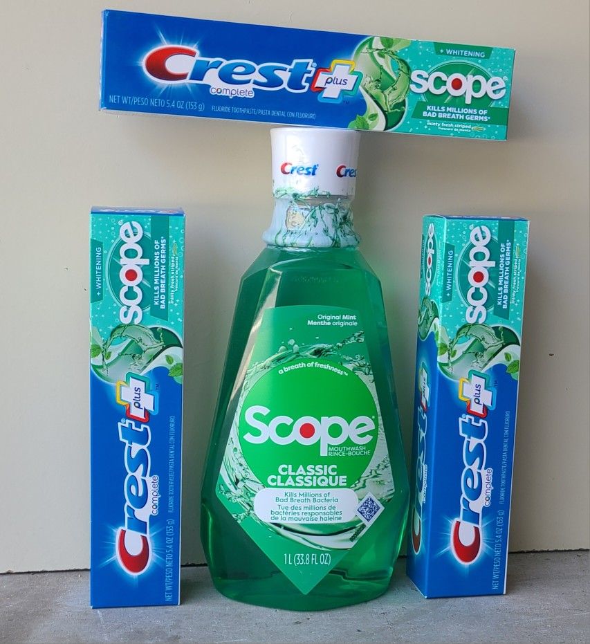 Crest Toothpaste And Scope Mouthwash