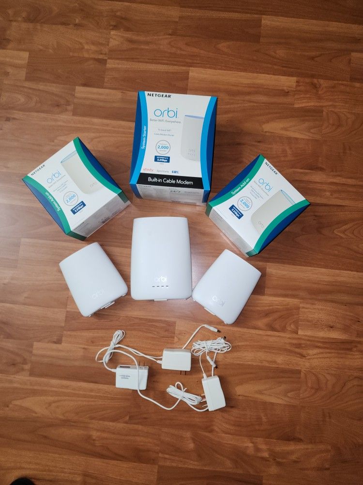 Orbi Moden With Satellite extenders