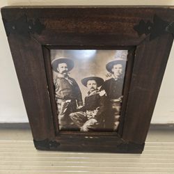 Three Cowboys In Dodge City Framed Photo 
