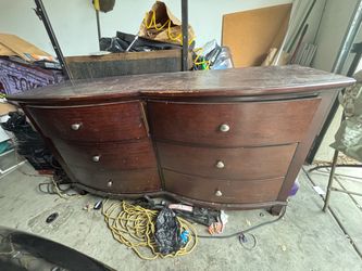 Brown vanity cabinet