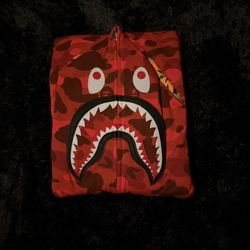 Red Camo Shark Zipup