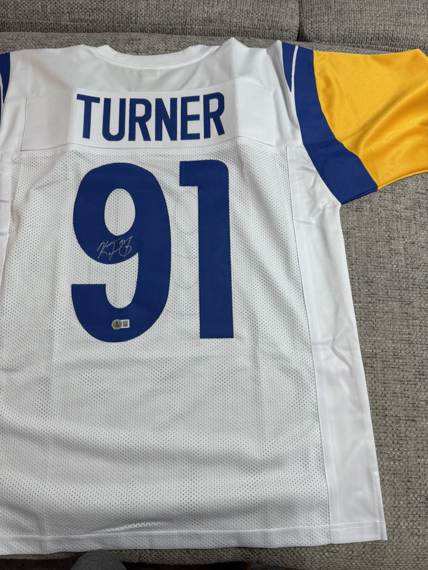 Kobie Turner Signed Autograph Custom Jersey - Beckett Coa - LA Rams