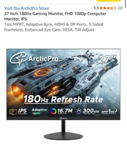 Gaming monitor 180hz