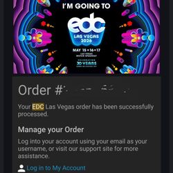 EDC TICKET 