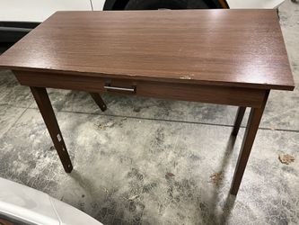 Brown Desk with Wide Drawer for Storage