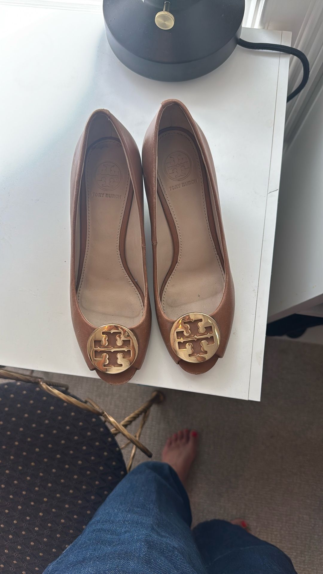Tory Burch Tan Wedges Size 5