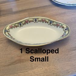 “La Cloche” Limoges France Floral Open Butter, Bread, Serving Dish or Trinket 