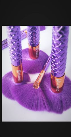 6pcs purple mermaid makeup brushes